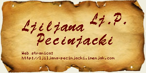 Ljiljana Pecinjački vizit kartica